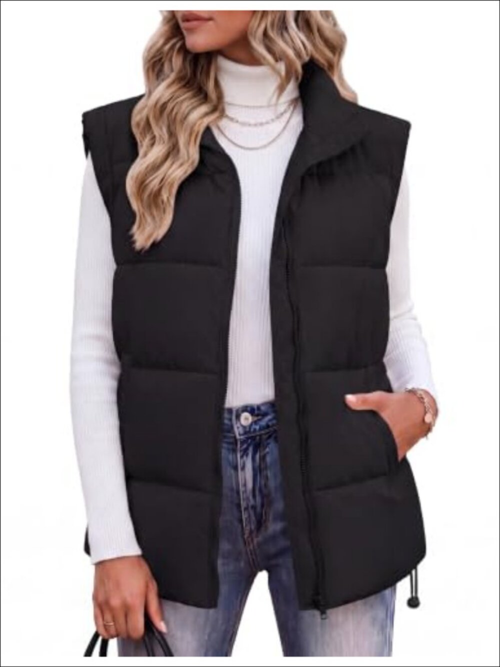 Zeagoo Women's Puffer Vest Sleeveless Lightweight Quilted Winter Coat